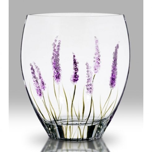 Nobile Glassware Lavender 21cm Curved Glass Vase