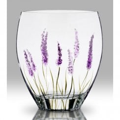 Lavender 21cm Curved Glass Vase