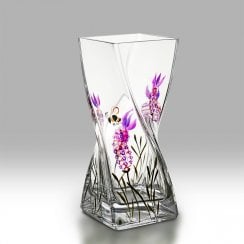 Lavender Bee 25cm Twist Vase