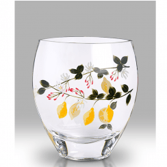 Lemon Grove 21cm Curved Glass Vase