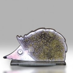 Light Brown Glass Hedgehog Ornament