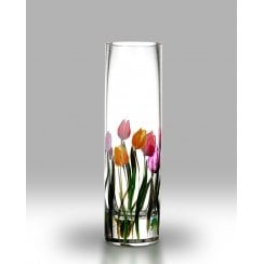 Nobile Glassware Rainbow Tulips 19.5cm Bud Vase