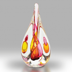 Ruby Gold Trio Crystal Paperweight