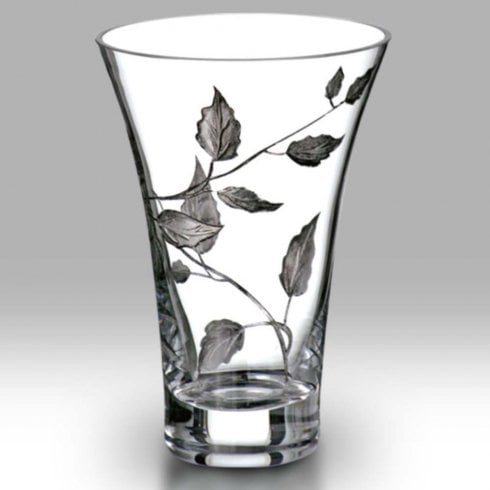 Nobile Glassware Silver Leaf 19cm Flared Vase