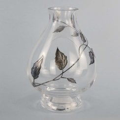 Silver Leaf 20cm Storm Lamp