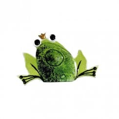 Small Green Glass Frog Ornament