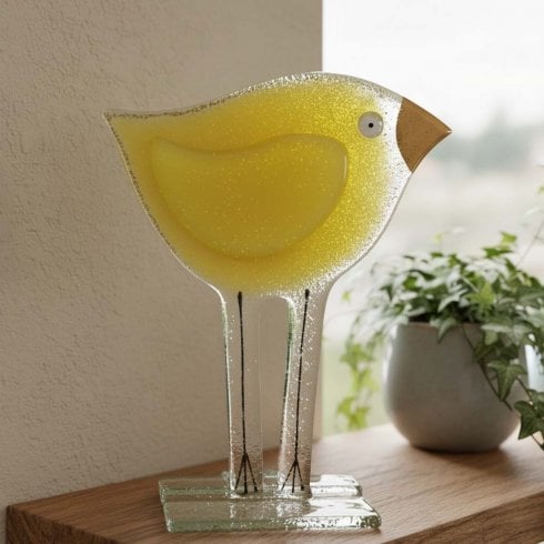 Nobile Glassware Small Sunrise Glass Bird Ornament