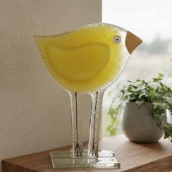 Small Sunrise Glass Bird Ornament