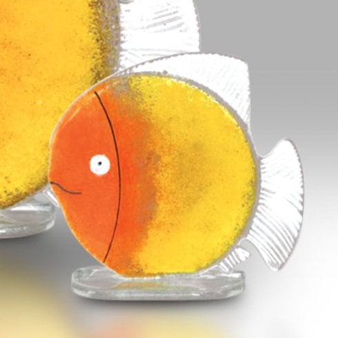 Nobile Glassware Small Sunrise Glass Fish Ornament