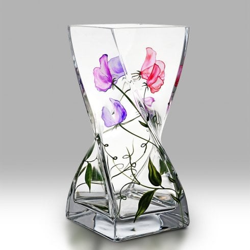 Nobile Glassware Sweet Pea 20cm Twist Vase