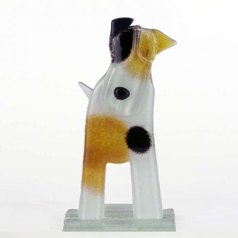 Nobile Glassware Terrier Patch Glass Dog Ornament