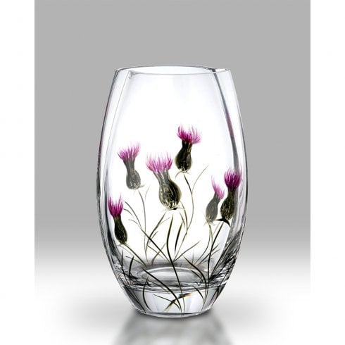 Nobile Glassware Thistle 20cm Round Glass Vase