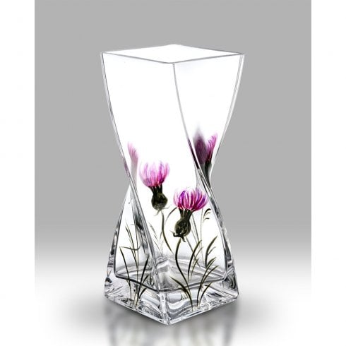 Nobile Glassware Thistle 20cm Twist Glass Vase