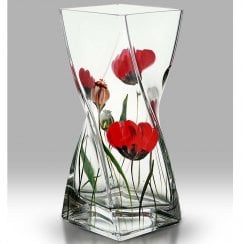 Wild Poppy 25cm Twist Vase