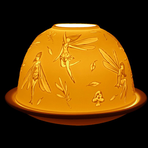 Nordic Lights Candle Shade & Plate - Fairy Pattern