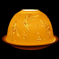 Candle Shade & Plate - Fairy Pattern