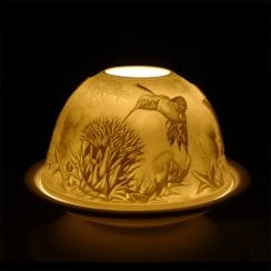 Candle Shade & Plate - Hummingbird