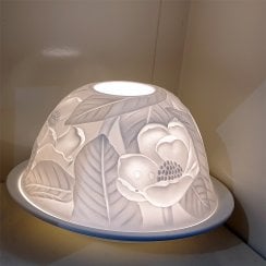 Flowers Tealight Candle Shade & Tray 
