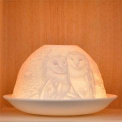 Owls Tealight Candle Shade and Tray