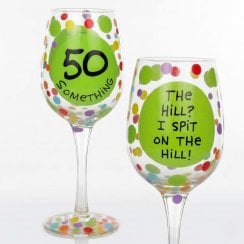 50 Something Wine Glass