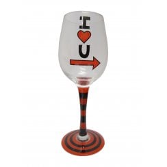 I Love You Wine Glass
