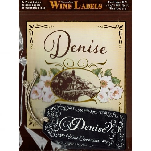 Mulberry Studios Personalised Wine Label Denise