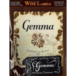 Personalised Wine Label Gemma