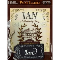 Personalised Wine Label Ian