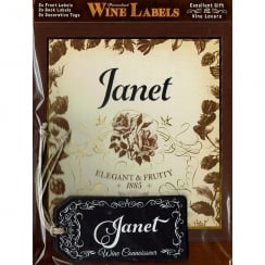 Personalised Wine Label Janet