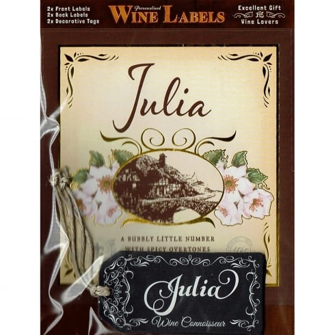 Mulberry Studios Personalised Wine Label Julia