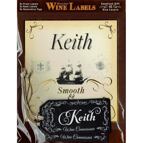 Mulberry Studios Personalised Wine Label Keith
