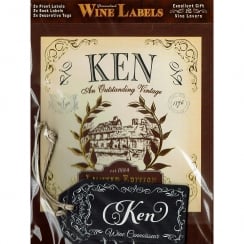 Personalised Wine Label Ken