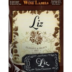 Personalised Wine Label Liz