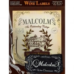 Personalised Wine Label Malcolm