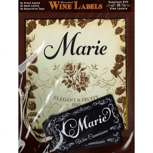 Mulberry Studios Personalised Wine Label Marie