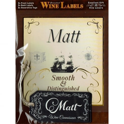 Mulberry Studios Personalised Wine Label Matt