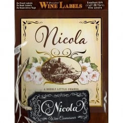Personalised Wine Label Nicola