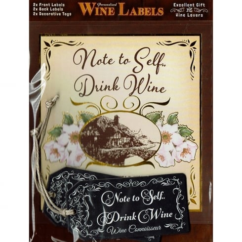 Mulberry Studios Personalised Wine Label - Note To Self Drink Wine