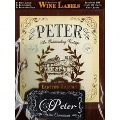 Personalised Wine Label Peter