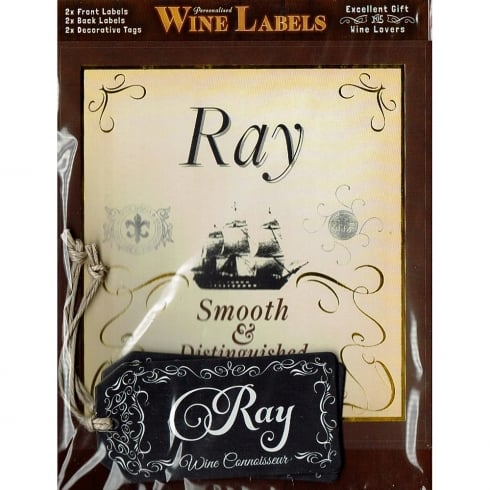 Mulberry Studios Personalised Wine Label Ray