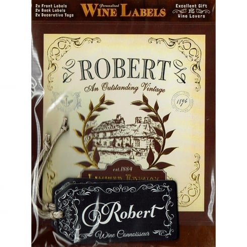 Mulberry Studios Personalised Wine Label Robert
