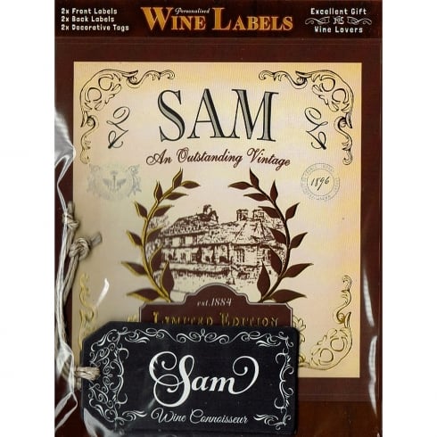 Mulberry Studios Personalised Wine Label Sam