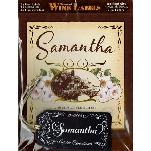 Mulberry Studios Personalised Wine Label Samantha