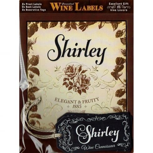 Mulberry Studios Personalised Wine Label Shirley