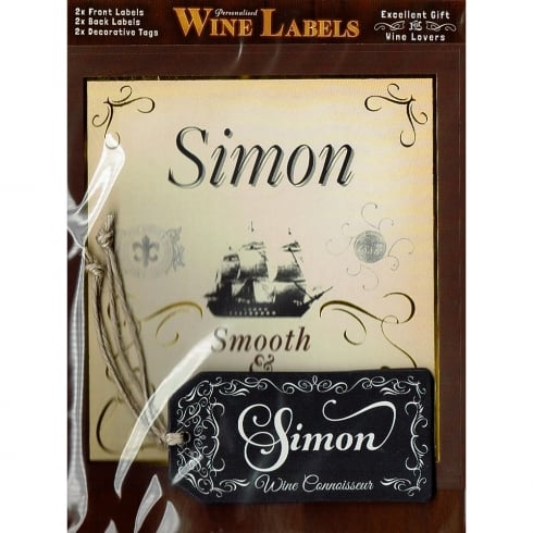 Mulberry Studios Personalised Wine Label Simon