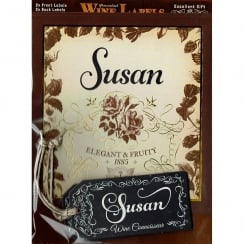 Personalised Wine Label Susan