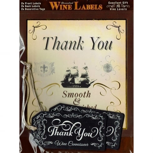 Mulberry Studios Personalised Wine Label Thank You