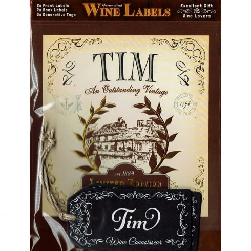 Mulberry Studios Personalised Wine Label Tim