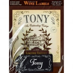 Personalised Wine Label Tony