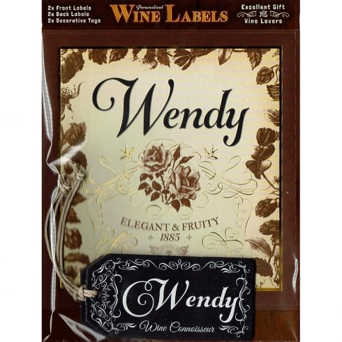 Mulberry Studios Personalised Wine Label Wendy